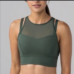 Lululemon Sun Setter green bra, size 8, exceptional condition